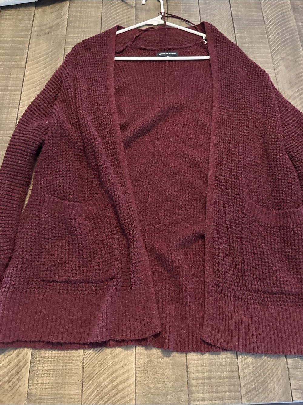 American Eagle Outfitters Burgundy Open-Front Women’s Cardigan